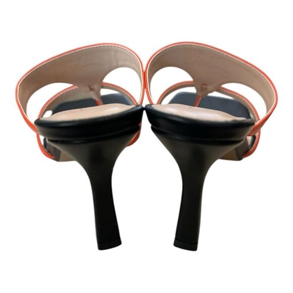 New TORGEIS Aconite Women's Orange Heeled Slide Sandals 8 - Picture 5 of 6